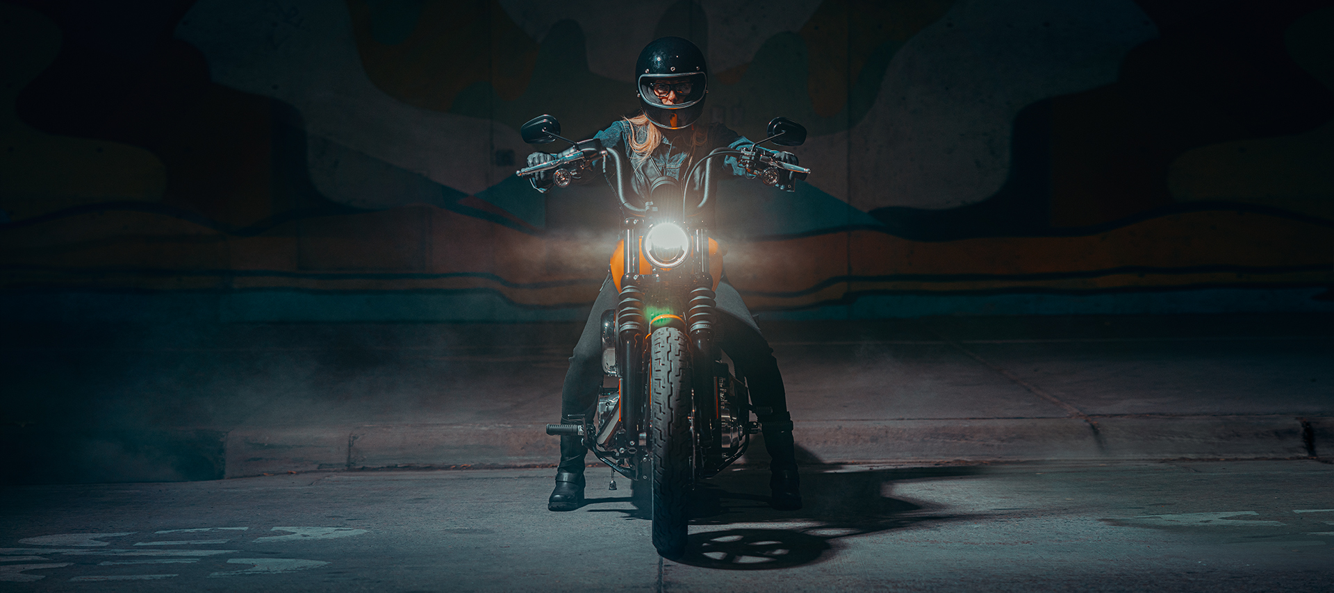 Cruiser motorcycle beauty shot