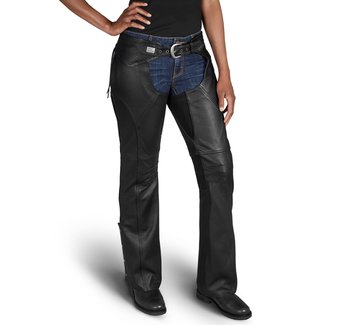 women wearing leather chaps